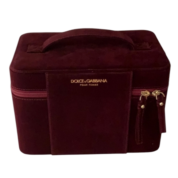 Dolce & Gabbana Red Velvet Traincase, Jewelry Box. - Picture 1 of 5